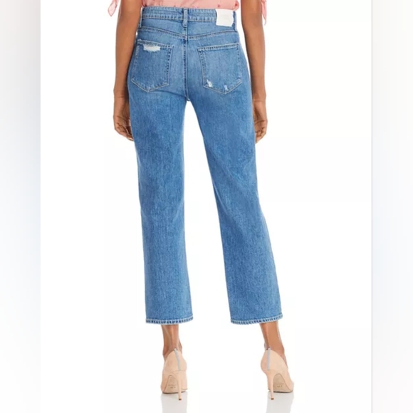 PAIGE Noella High Waist Crop Straight Leg Jeans Casanova Distressed EUC - 31 - Picture 2 of 14